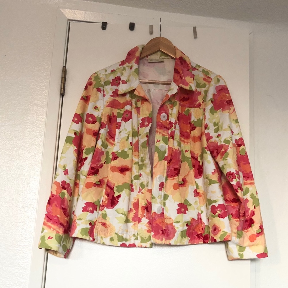 Appleseed’s Floral Jean Jacket